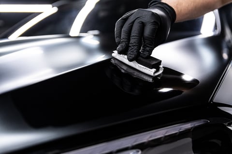 Professional ceramic coating application for deep car shine and protection